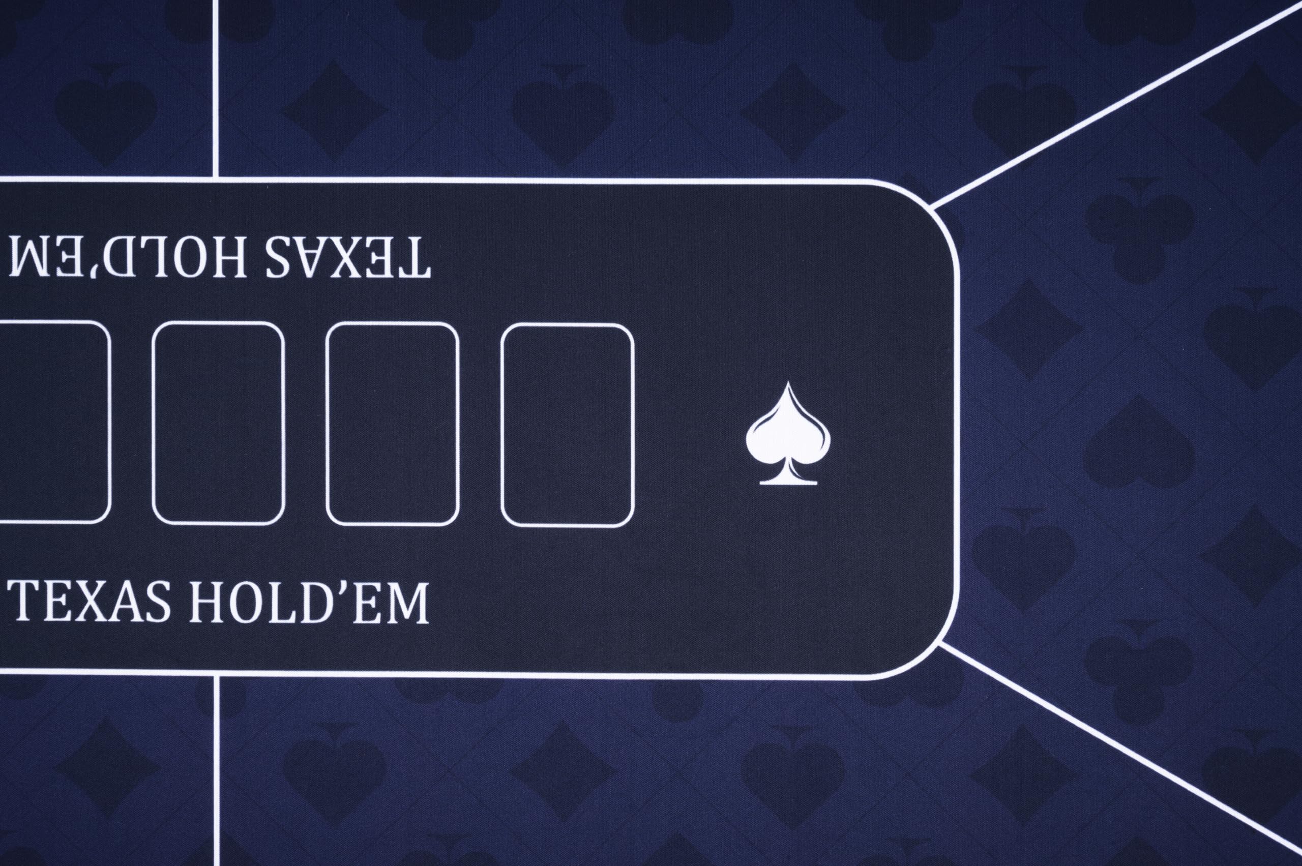 Engelhart Tapis de Poker Texas Hold’em 120 x 60 cm Bleu 320993 | Tapis de Jeux de Cartes Nappe de jeu Polyester et Caoutchouc Antidérapant, Ép: 3 mm pour Cartes à Jouer et Jetons