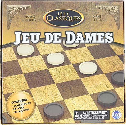 Miniatura 2 de The Canadian Group Juego de damas de madera Classic Games  Tablero y 25 piezas de juego
