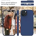 YATWIN Silicone Back Case for iPhone 13 Mini, Soft-Touch Phone Back Cover for Apple iPhone 13 Mini - Dark Blue gallery image
