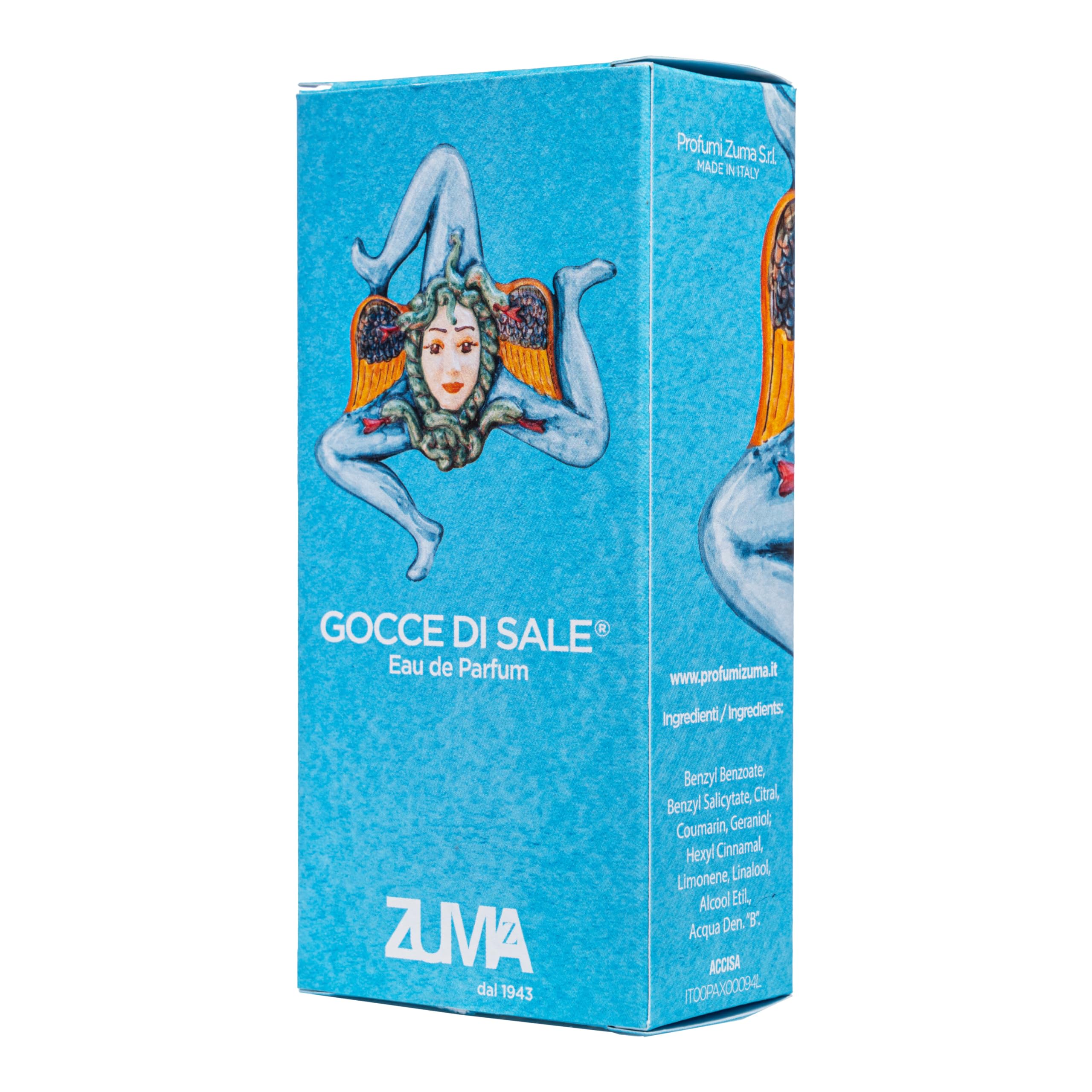 Profumi Zuma - Gocce di Sale - Eau de Parfum Spray - Eine Sinnliche Eintauchung in die Düfte des Meeres Made in Italy (Gocce di Sale 50 ml)