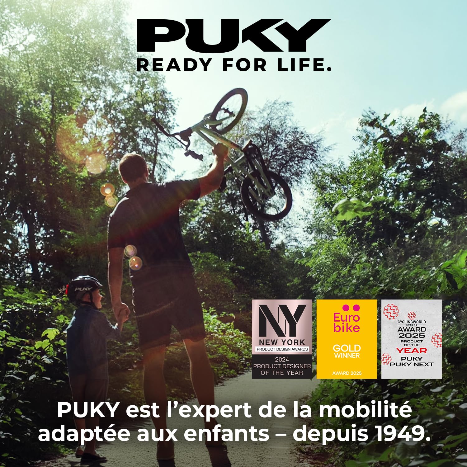 Puky Helmet Casque de vélo pour enfant 48-55 cm Poids léger 220 g Protection et ventilation maximales Visibilité à 360° grâce au module lumineux Idéal pour la sécurité et le confort sur le vélo