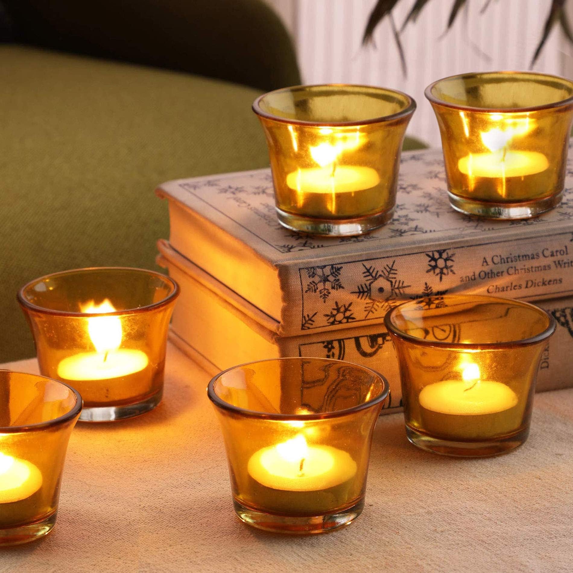 Buy Pure Source India Glass Votive Tealight Candle Holders Living