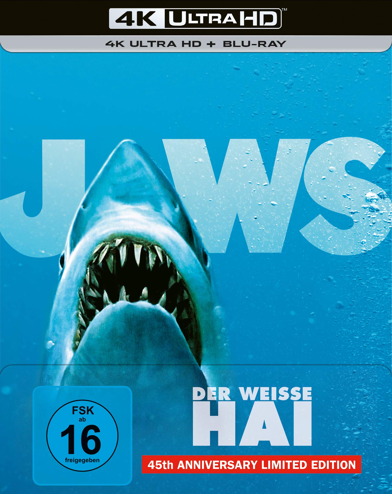 Der weisse Hai - 45th Anniversary Lim. Steelbook (4K UHD) [Blu-ray]