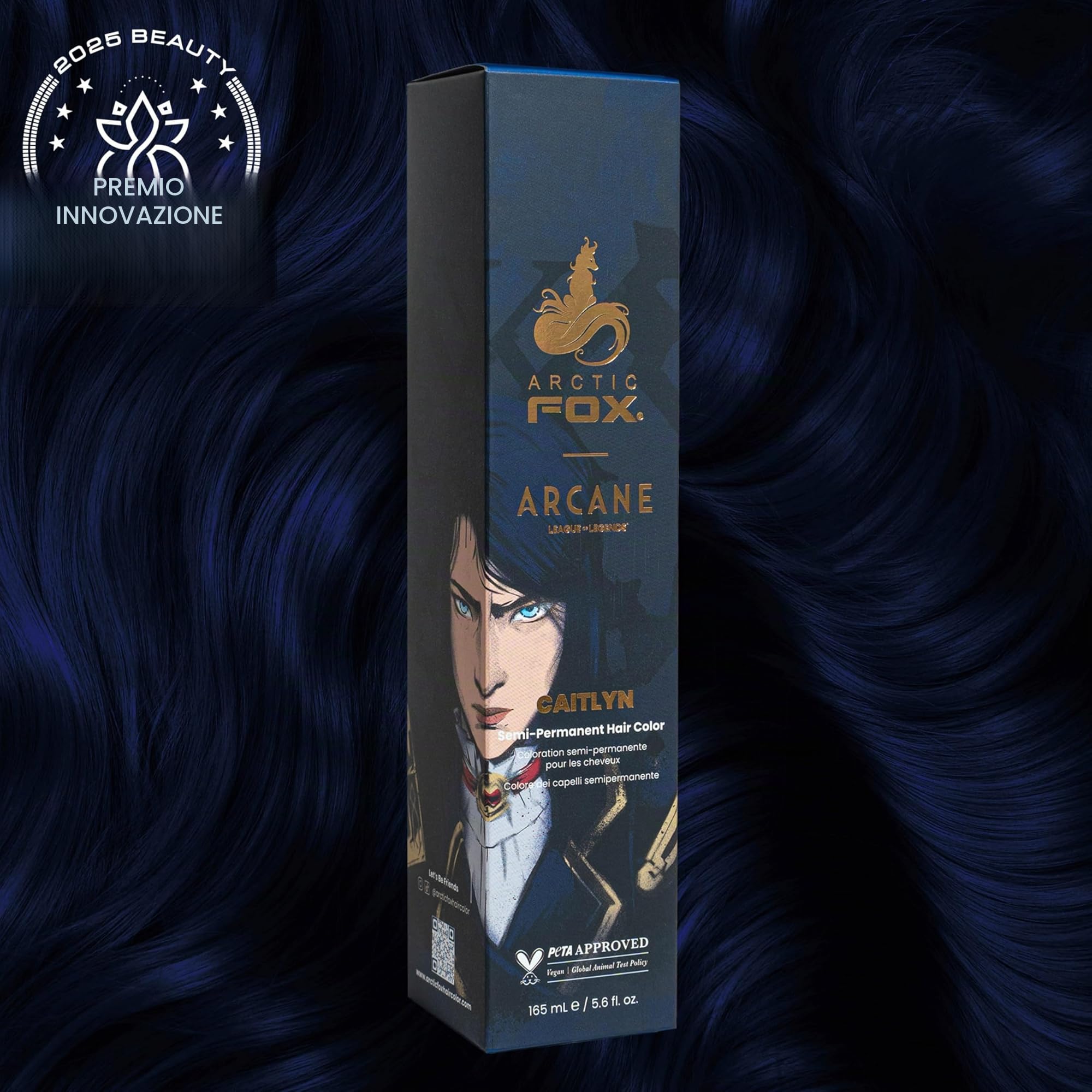 ARCTIC FOX Arcane League of Legends Tinta Semi Permanente per Capelli Vegan e Senza Crudeltà - Caitlyn 165 ml