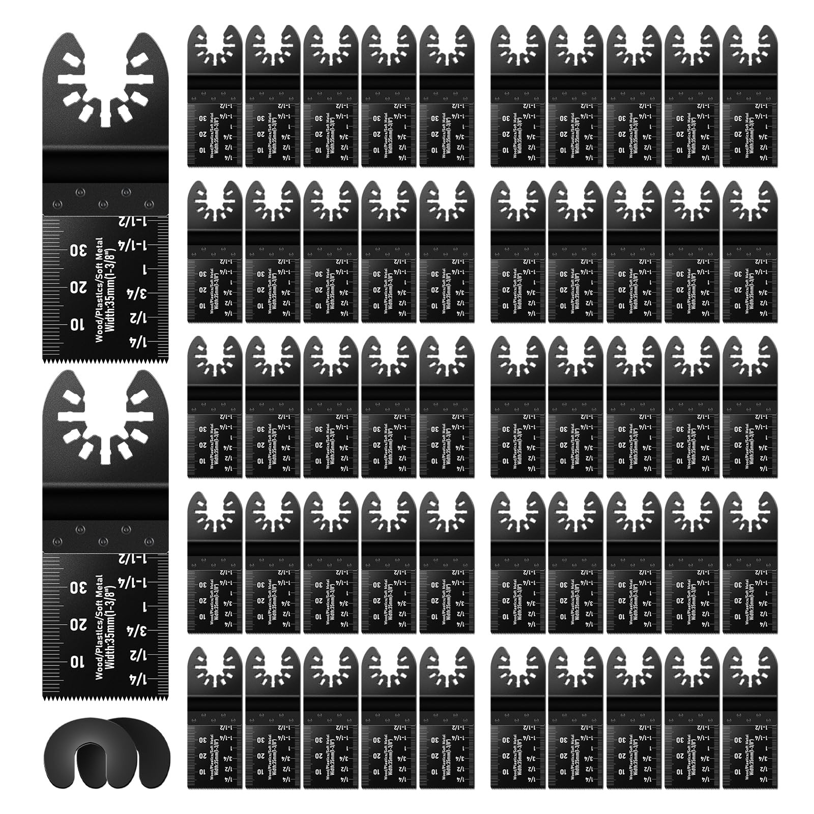 52 Pcs Oscillating Tool Blades Professional Universal Oscillating Saw kit, Wood Multitool Blades Compatible with Makita, Dewalt, Milwaukee, Ryobi, Rockwell, Bosch