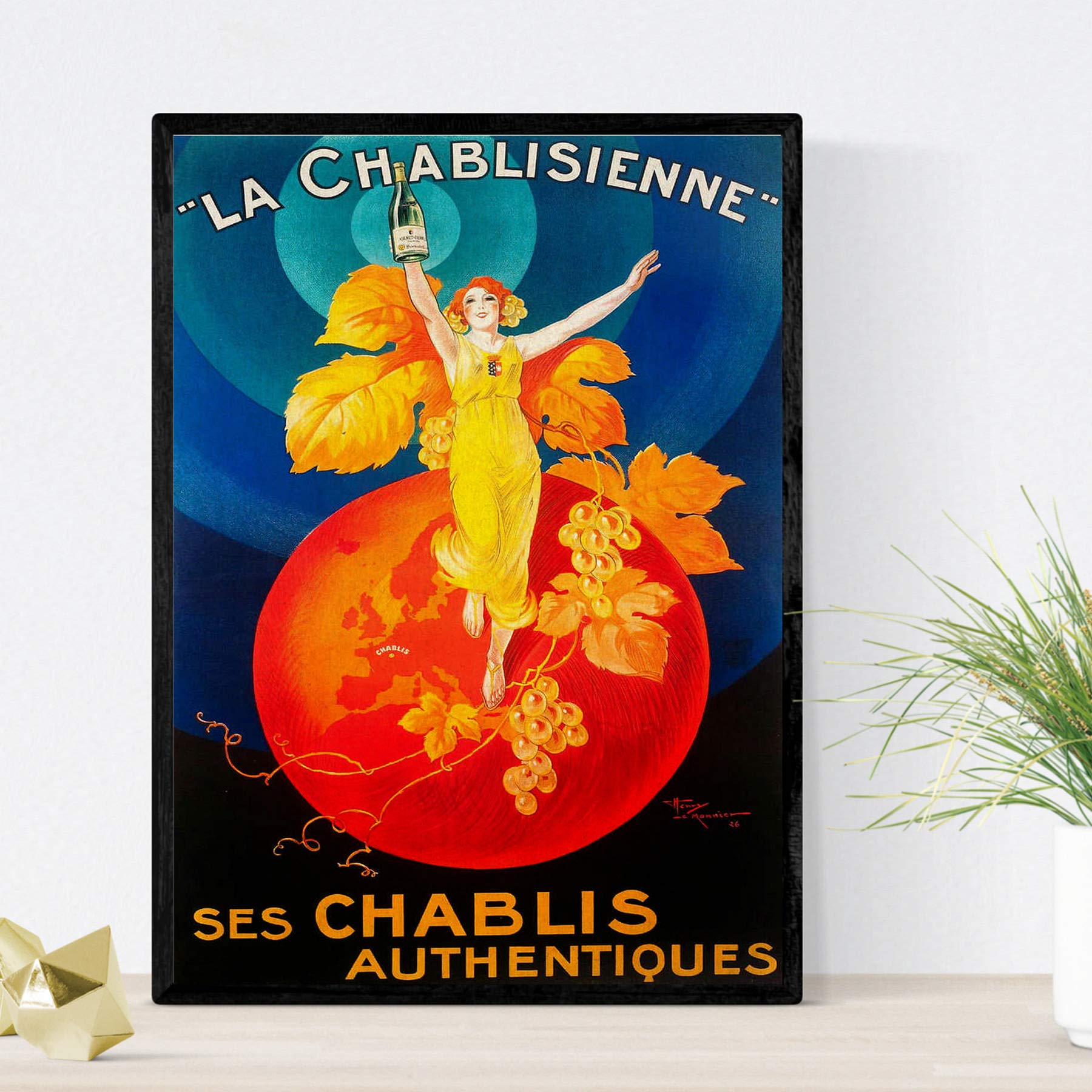 Nacnic Vintage Poster Vintage Ad Chablisienne. A3 size, 42L x 29.7W cm - Image 2