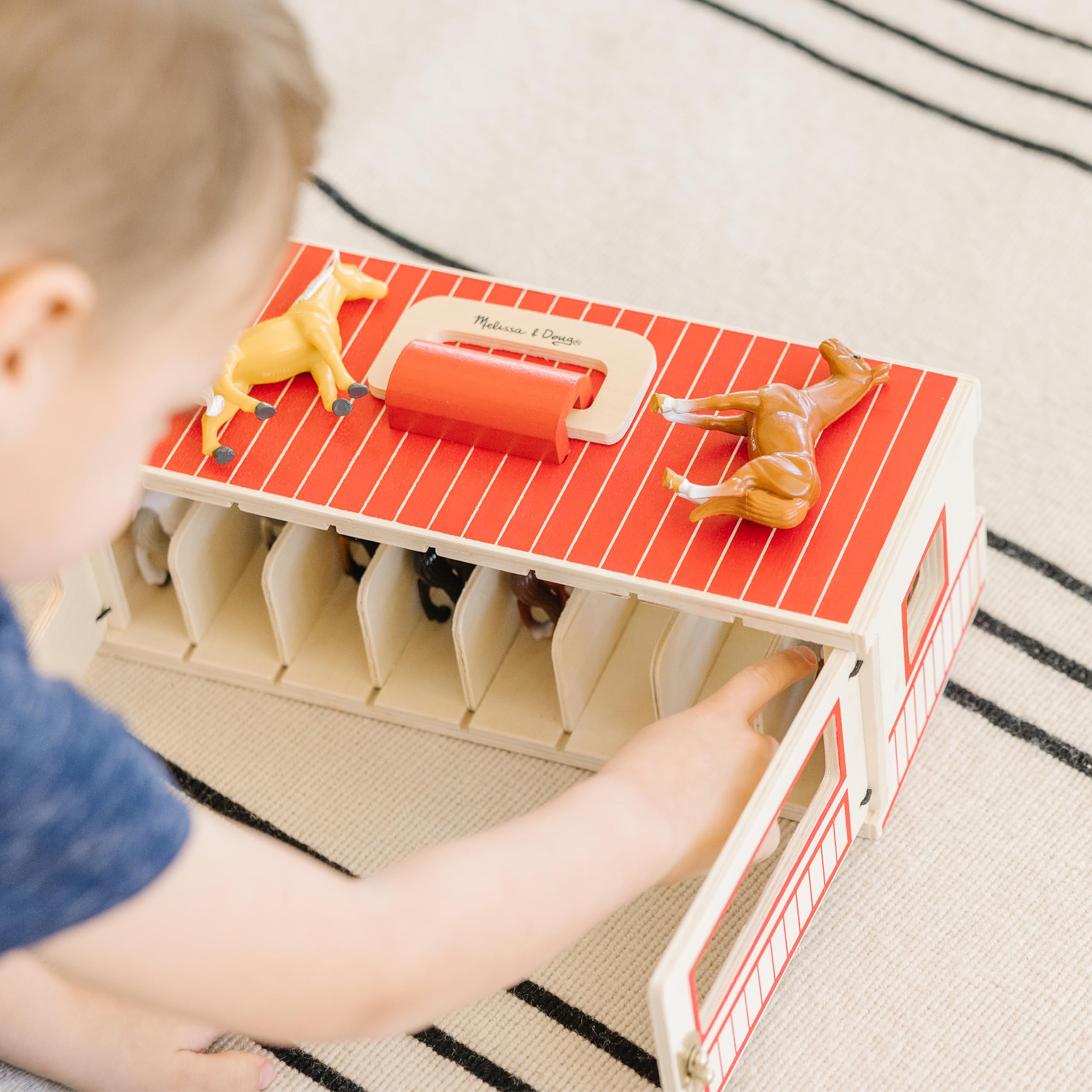 Melissa & Doug | Étable En Bois Pliante Et Portative | Pour Garçon Ou