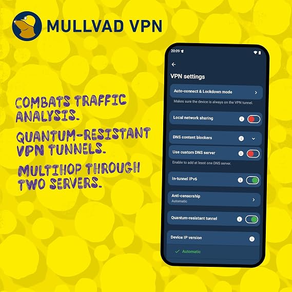 Mullvad VPN | 6ヶ月間有効な、5台まで同時利用可能なライセンスキー プロダクトキーをご提供 | 簡単操作で、あなたのプライバシーをしっかり守るVPNサービス|セキュリティー ソフト 人気のフロントエンド セキュリティ