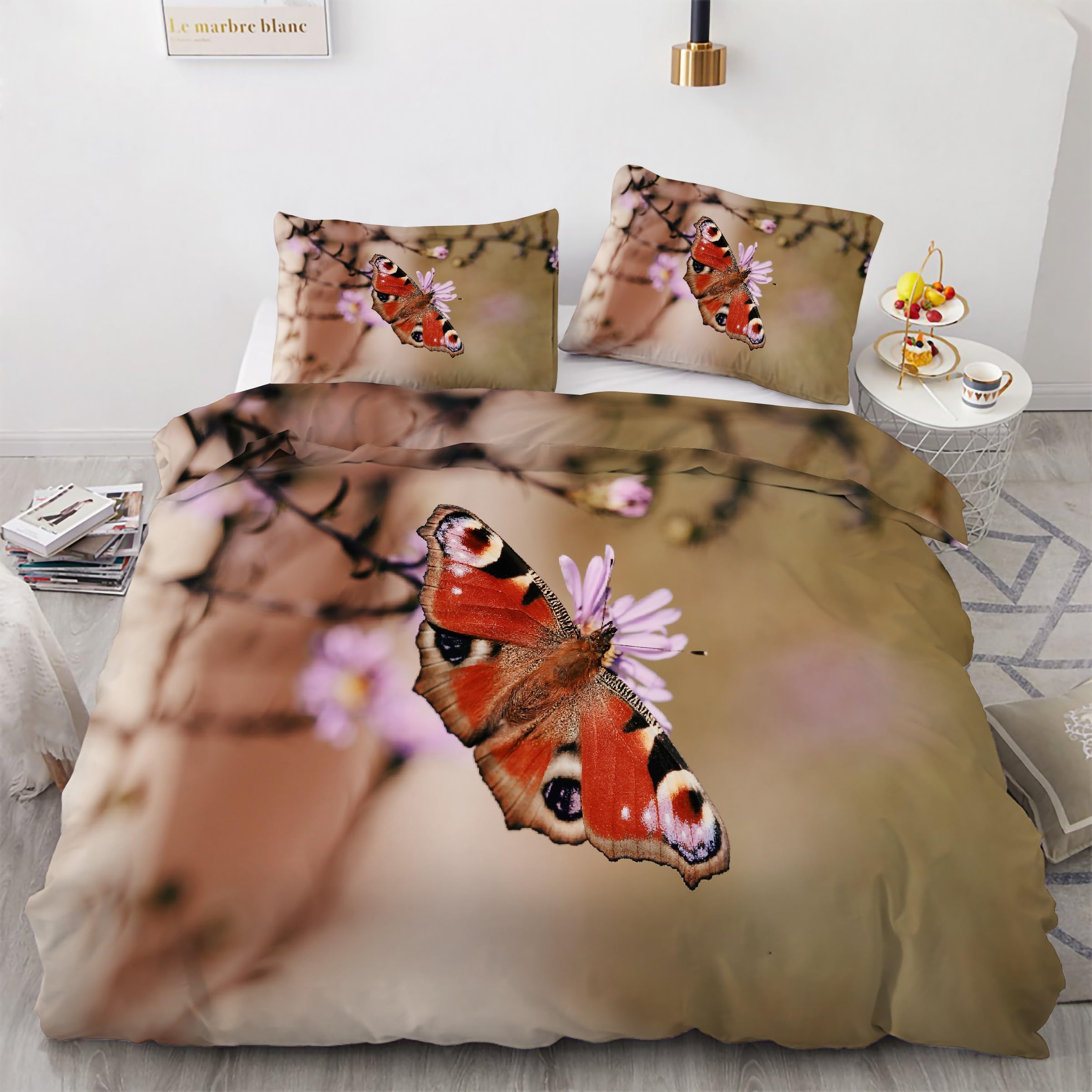 Housse couette en microfibre douce pour literie double 200x200 cm
