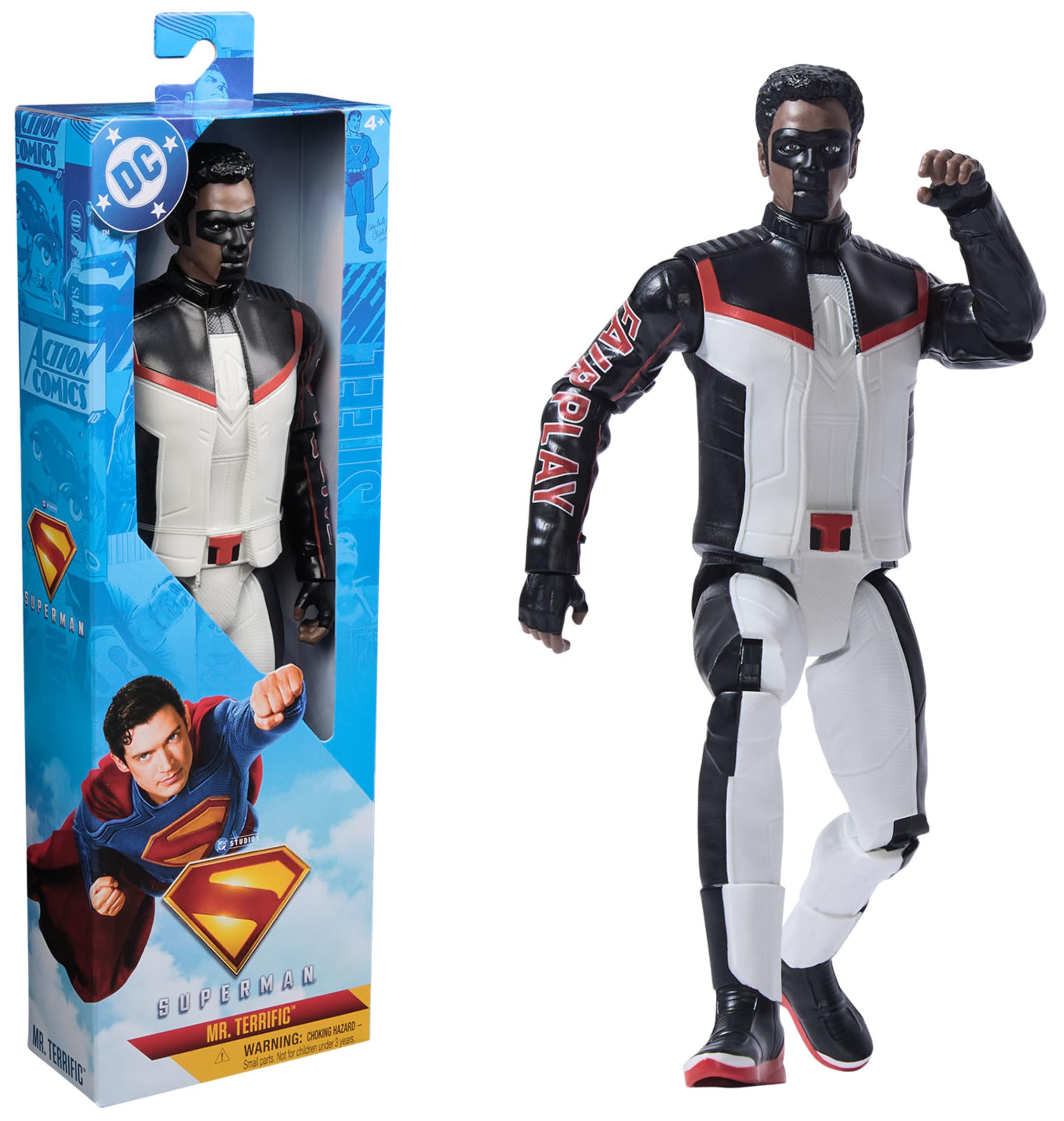 DC Comics Superman - Action-Figur Mr. Terrific, 30 cm, zum Spielen und Sammeln, Spielzeug für Kinder ab 4 Jahren