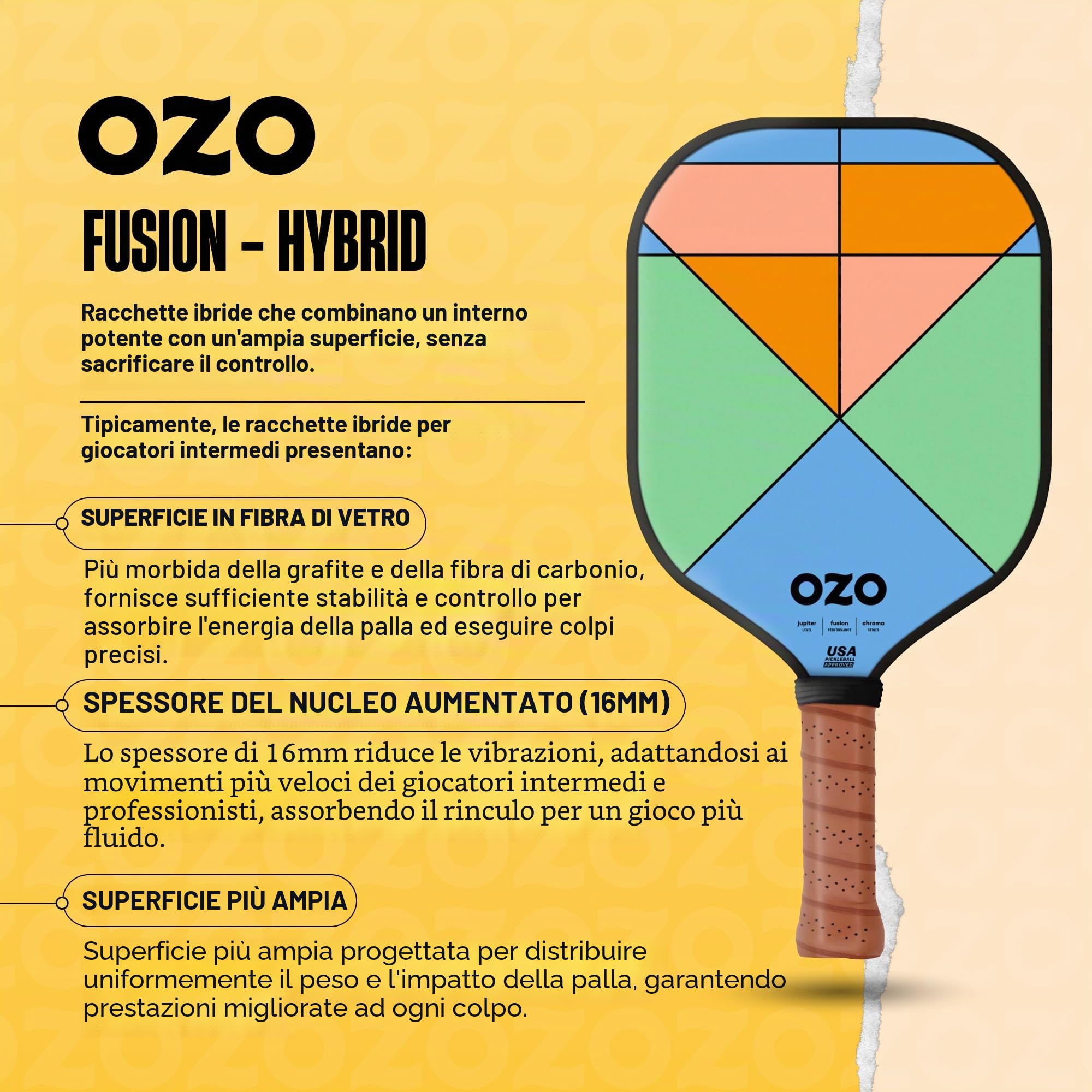 OZO Pickleball Racchette per Giocatori di Livello Intermedio