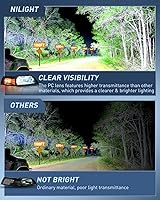 Vista 3 de Ensemble de phares Nilight para montar en Ford Mustang 1999, 2000, 2001, 2002, 2003 y 2004; carcasa negra, reflector transparente, lado