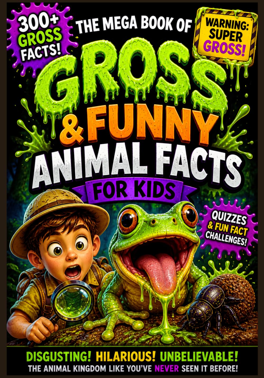 The Mega Book of Gross & Funny Animal Facts for Kids: 300+ Weird, Wild & Totally True Facts About Animals, Creatures & Creepy Crawlies Kids Love (The Mega Book of Gross & Funny Facts Collection)