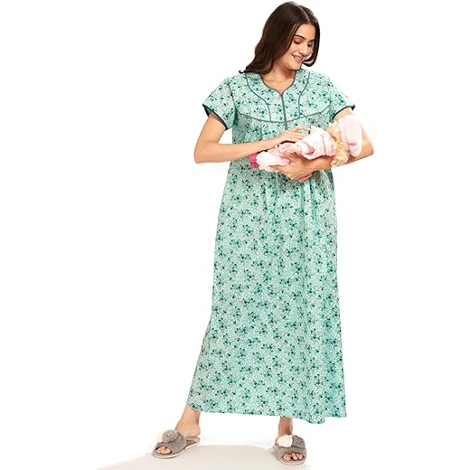Cotton Printed Nursing Nighty