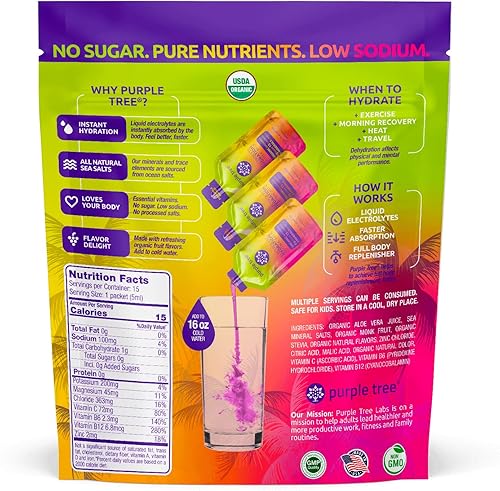 Miniatura 6 de purple tree Combo premium 3x1 pastillas de bienestar después de la celebración, hidratación orgánica, paquetes de energía al día siguiente  10 kits