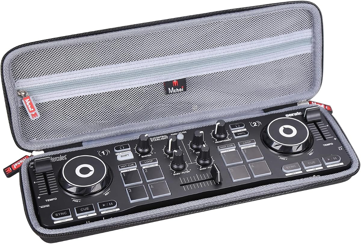 Hard Portable Case Compatible with Hercules DJControl Starlight Pocket USB DJ Controller,Case Only (Black)