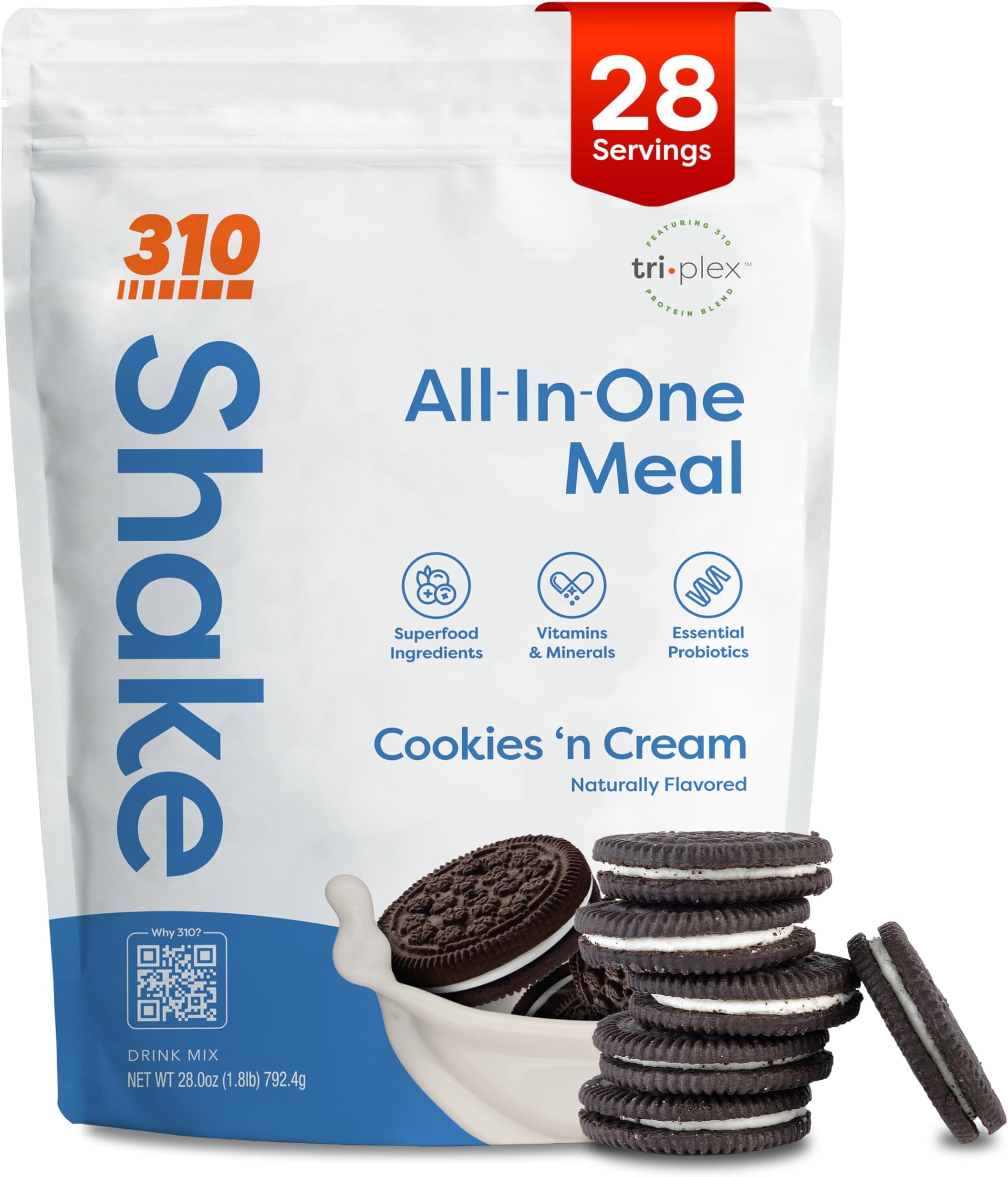 310 Nutrition All-In-One Meal Replacement Shake Powder - Cookies N Cream