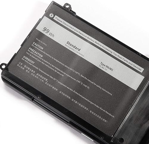 Miniatura 2 de 9NJM1 - Batería de repuesto compatible con Dell 15 R3 17 R4 Series 9NJM1 0546FF 0HF250 44T2R HF250 MG2YH 11.4V 99Wh
