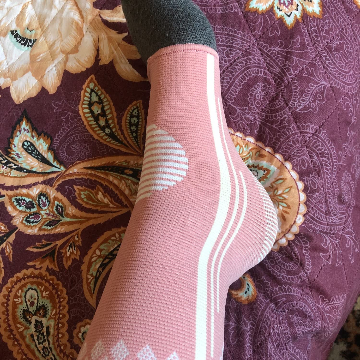 Calcetines de Soporte para la espinilla, 1 par, compresión Transpirable, para Tobillo, Tobillera, Protector para Mujer y niña, para Deportes (DL) (D Grande)