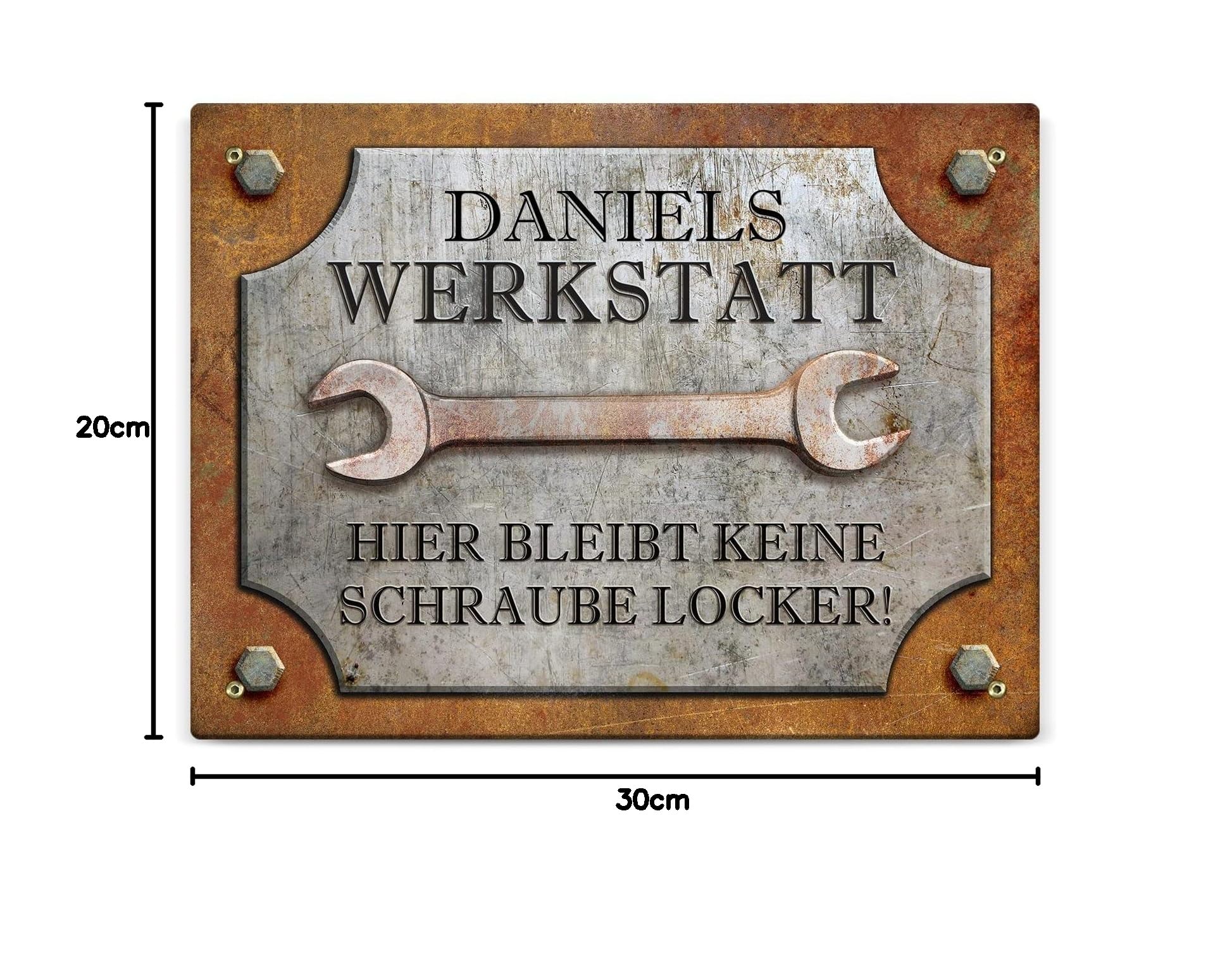 Love Faith personalisiertes Heimwerker-Schild - Für Bastler - 30x20 cm