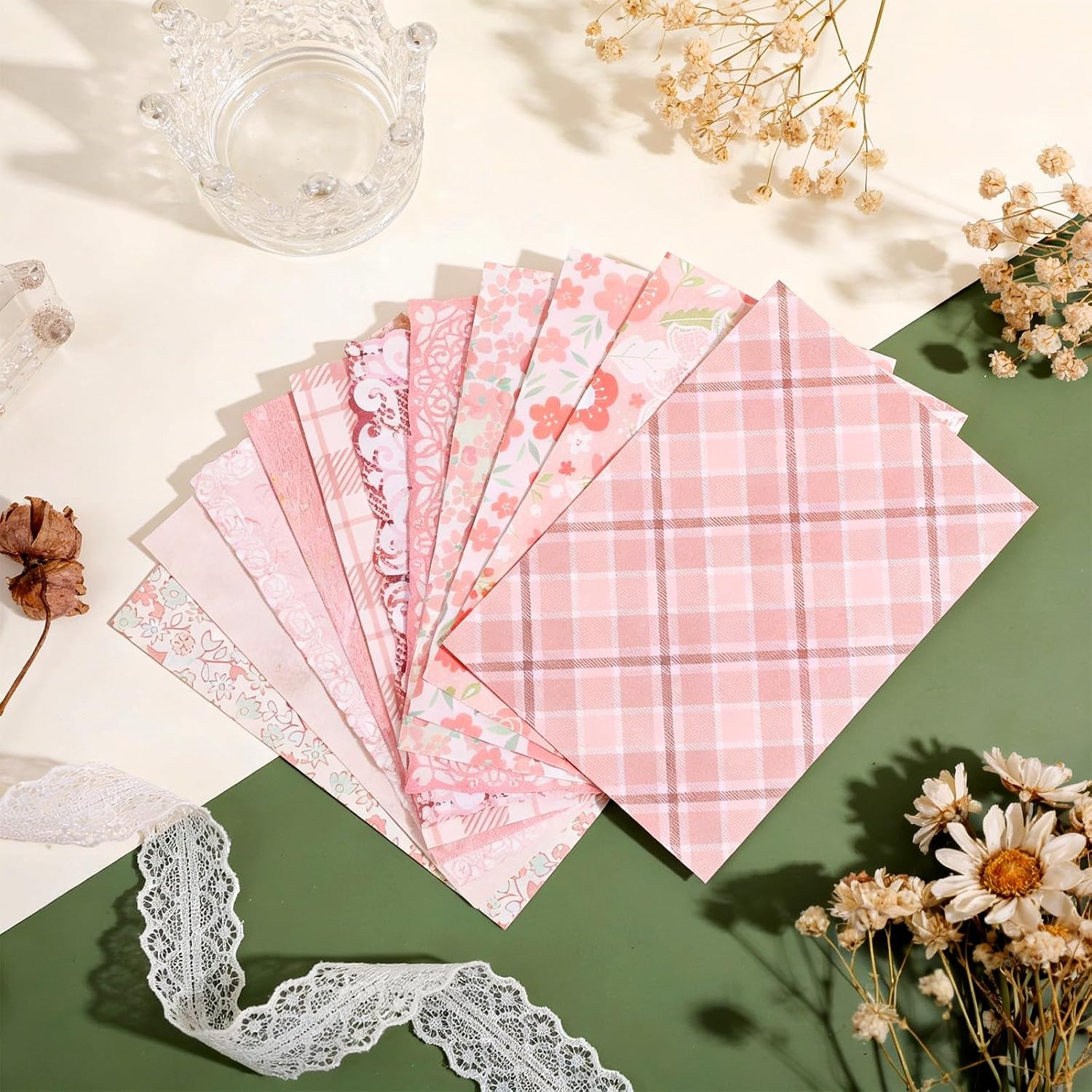 Zelphvt 100 Pcs Floral Scrapbook Paper Vintage Journal Stickers Flower Stickers Aesthetic Assorted Set Scrapbooking Supplies for Journaling Retro Crafts Planner Collage Card Album