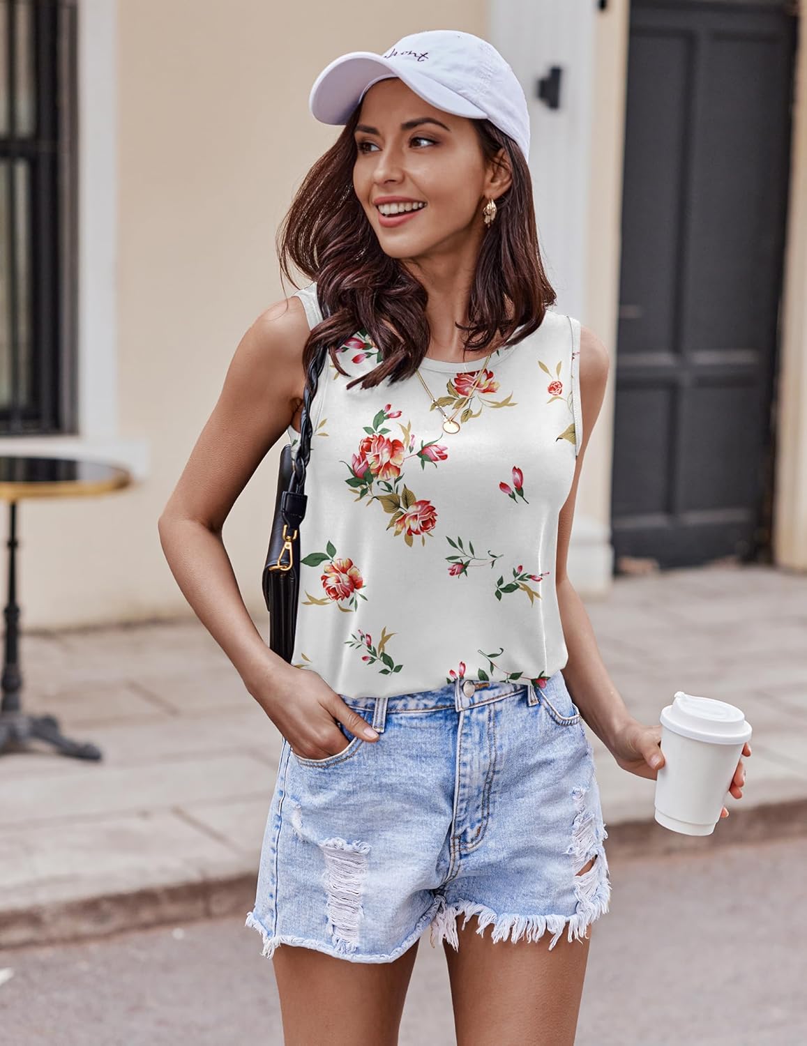 Ekouaer Women Lightweight Summer Pajama Soft Pj Set Sleepwear Tank Top Shorts with Pocket Loungewear Set S-XXL - Image 3