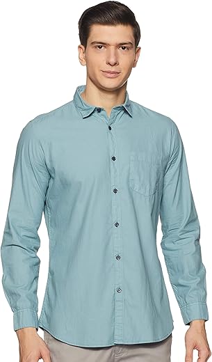 Van Heusen Men’s Slim Fit Solid Casual Shirt