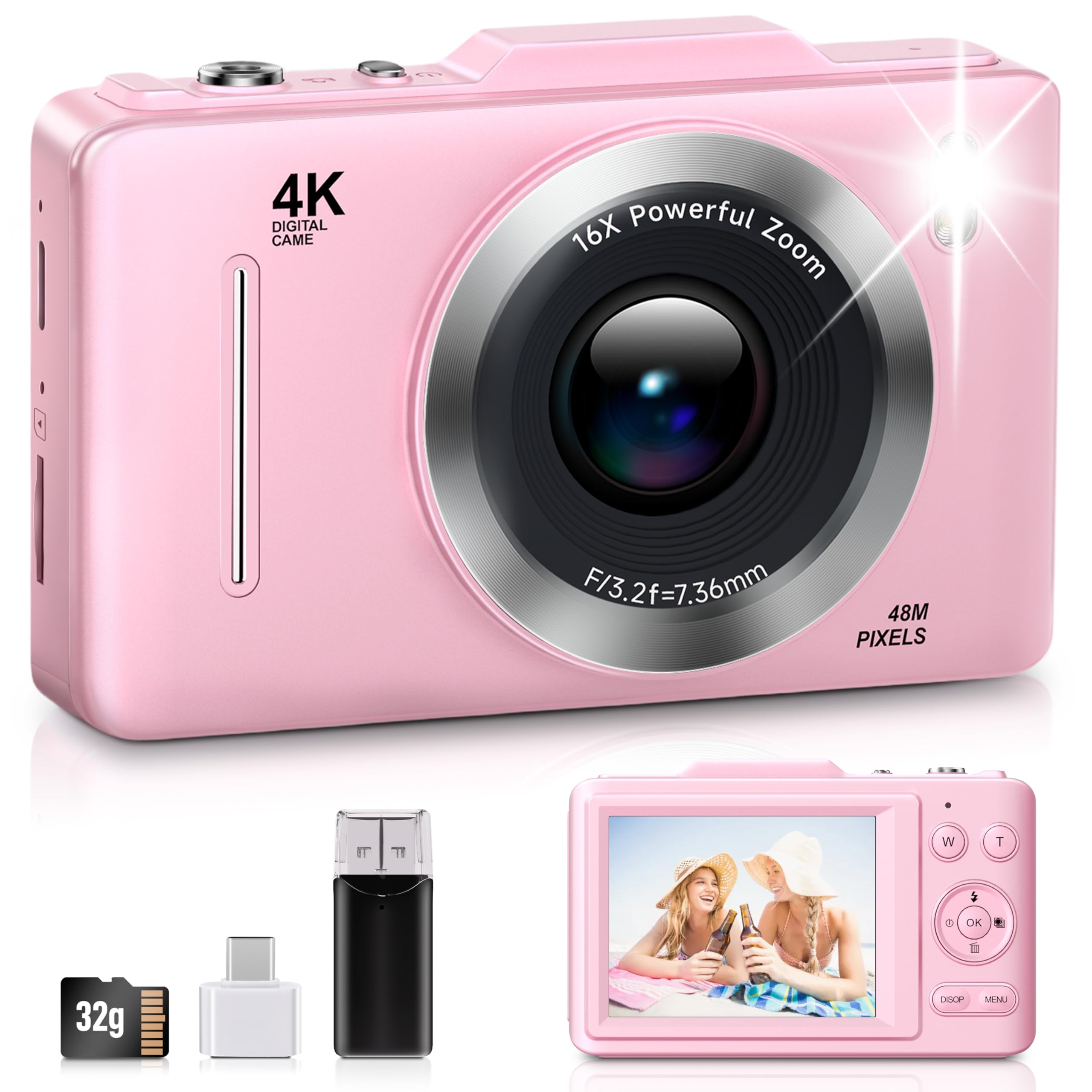 DIGITAL CAMERA STREET❗️ Digital Camera, 1080P 44MP Point and Shoot Camera 16X Zoom