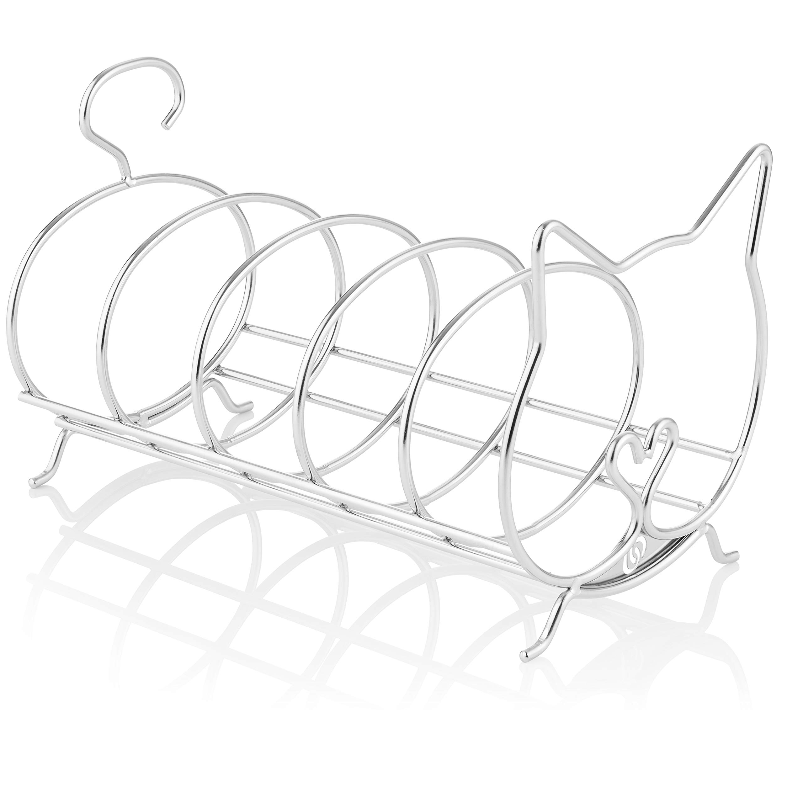 Bamboo Bamboo® Stainless Steel Dish Rack – Kitten Design Plate Holder Chopping
