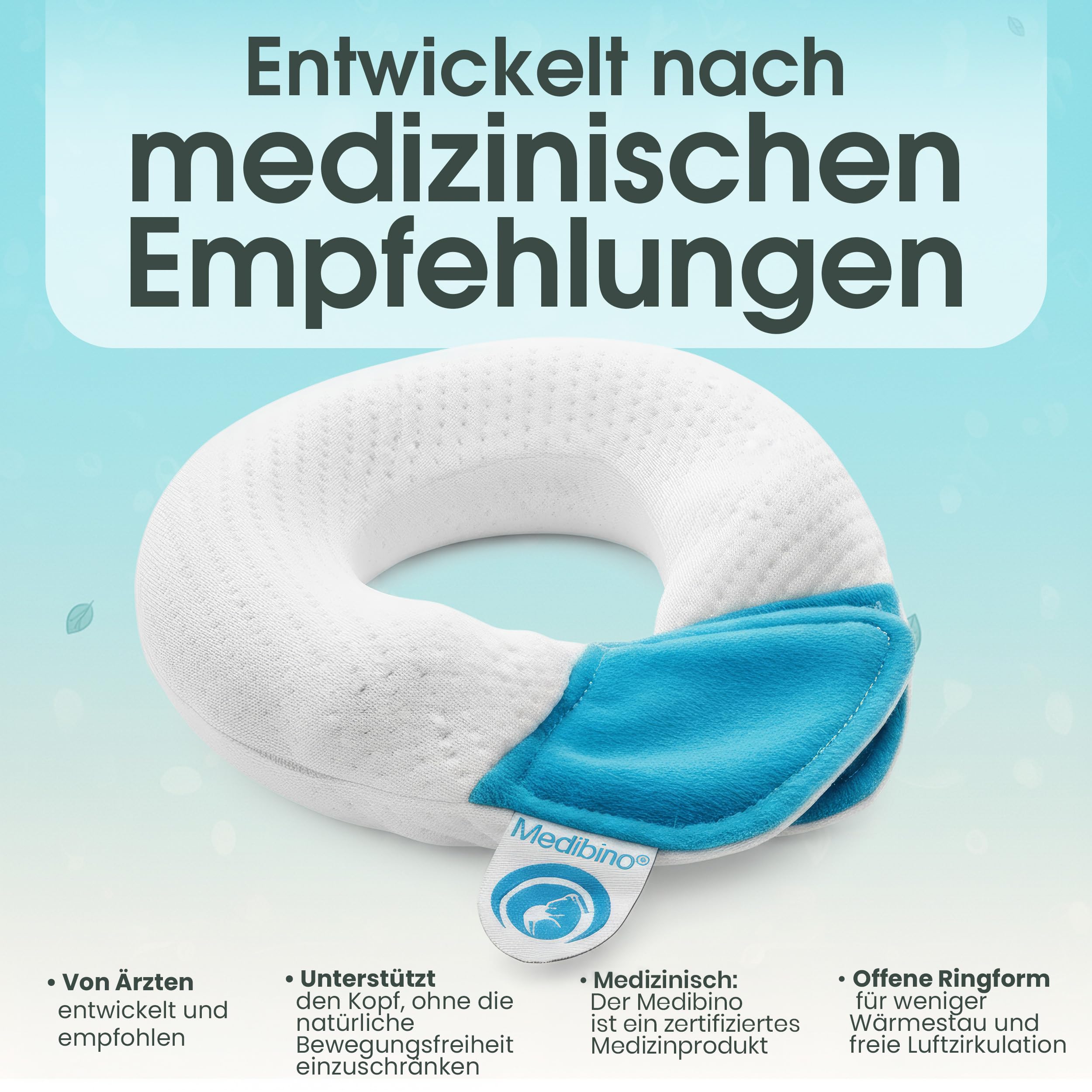 reer Kluba Medical Medibino® Le Coussin de Protection pour bébé équipement de lit, Blanc/Bleu