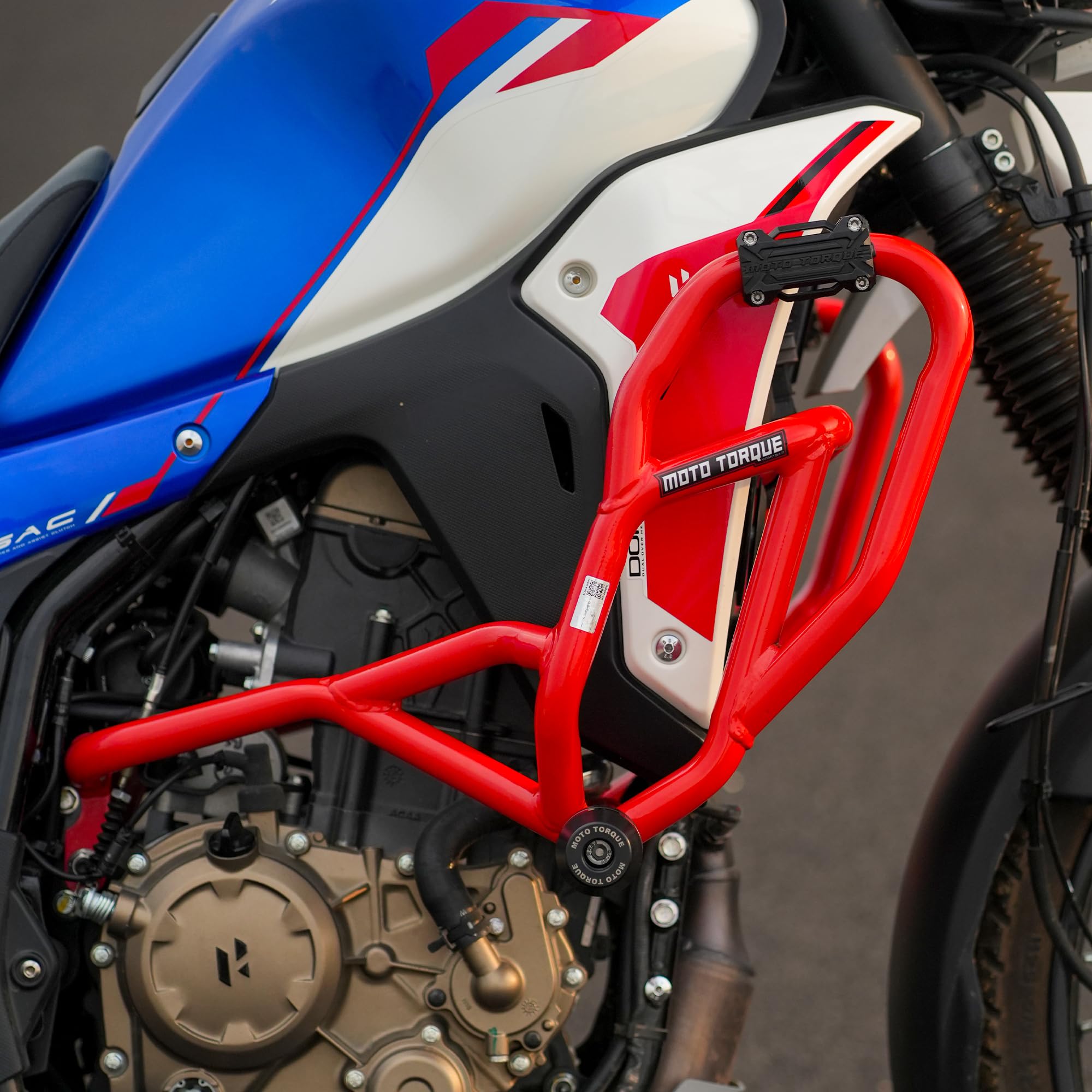 Moto Torque Max Pro (Red) Crash Guard for Hero XPulse 210 with Dual Sliders for Enhanced Protection-image-26