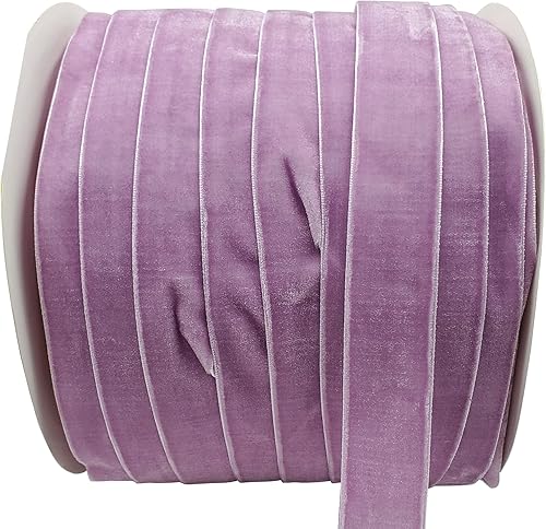 Miniatura 17 de Bobina de cinta de terciopelo de 10 yardas, disponible en muchos colores Verde