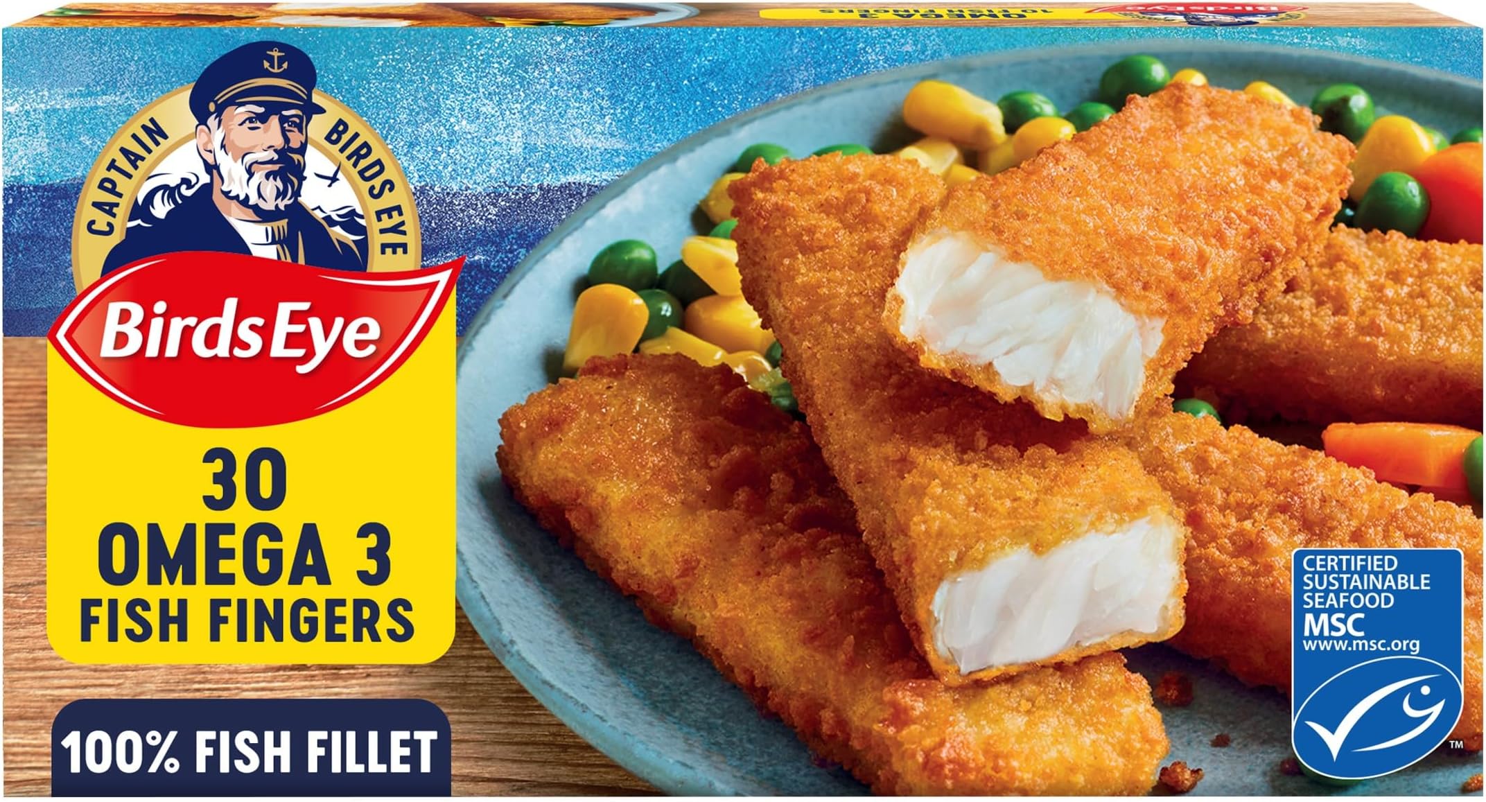 Birds Eye 30 Omega 3 Fish Fingers, 840g (Frozen)