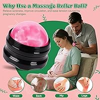 Vista 3 de Arrozon Kit de 2 piezas de peine de trabajo de parto y bola de rodillo de masaje, bolsa de embarazo de parto y hospital, artículos esenciales