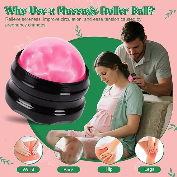2 Pcs Labor Comb & Massage Roller Ball Kit, Hospital Bag Must Haves