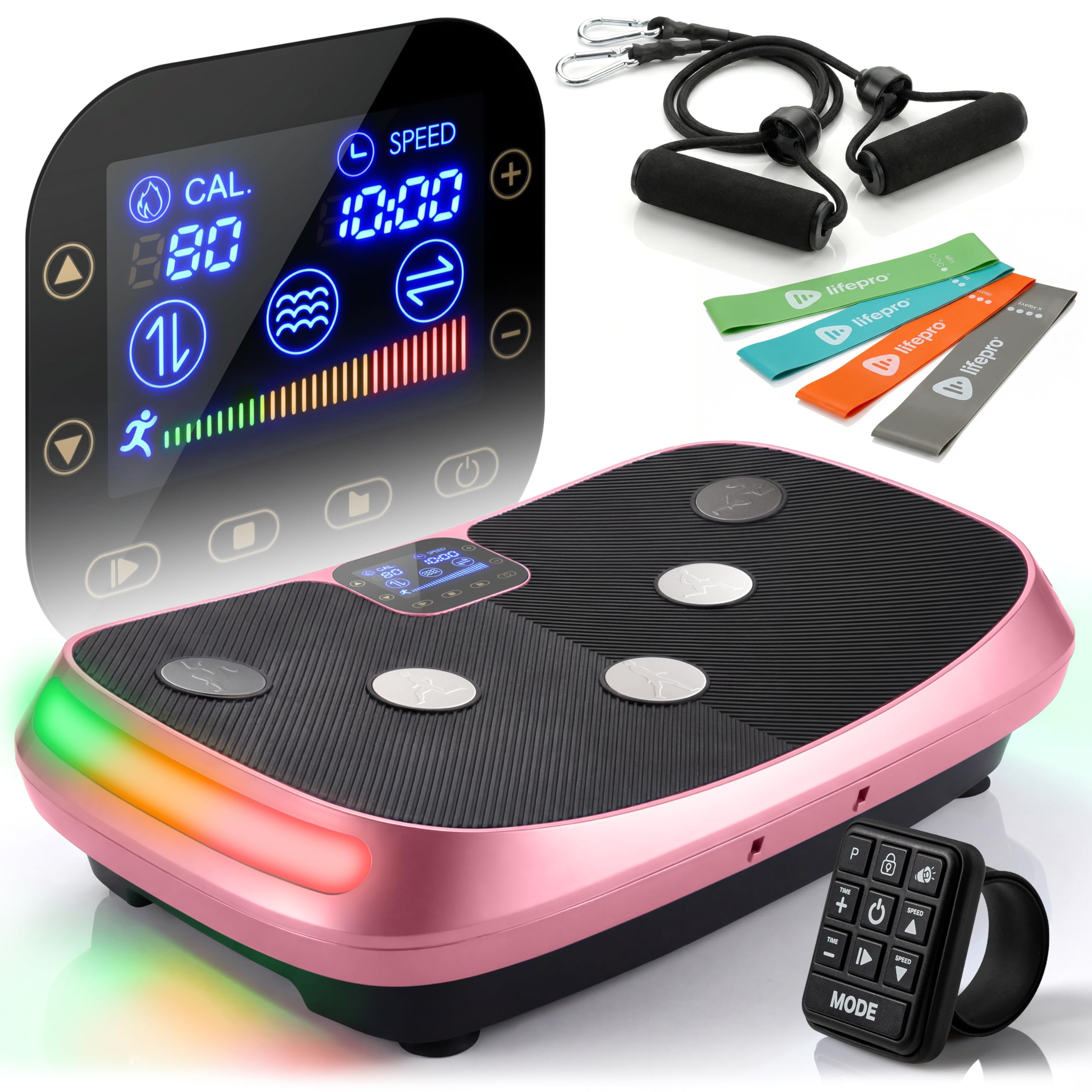 Photo 1 of Lifepro Rumblex 4D Curved Vibration Plate Exercise Machine — Triple Motor, 7 Modes & 60 Speeds Vibrating Platform Machine — Full Body Vibration Plate for Lymphatic Drainage & at Home Workout