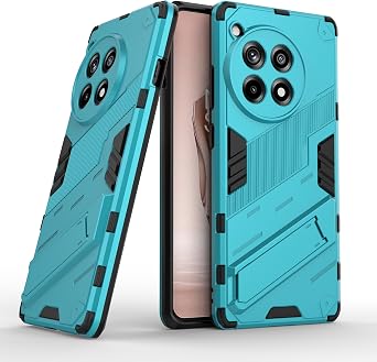 Compatible with Oneplus Ace 3/12R Case, 2-in-1 Military-Grade Shockproof Cover with Invisible Stand, Dual Layer TPU+PC Protective Phone Case Compatible with Oneplus Ace 3/12RBlue
