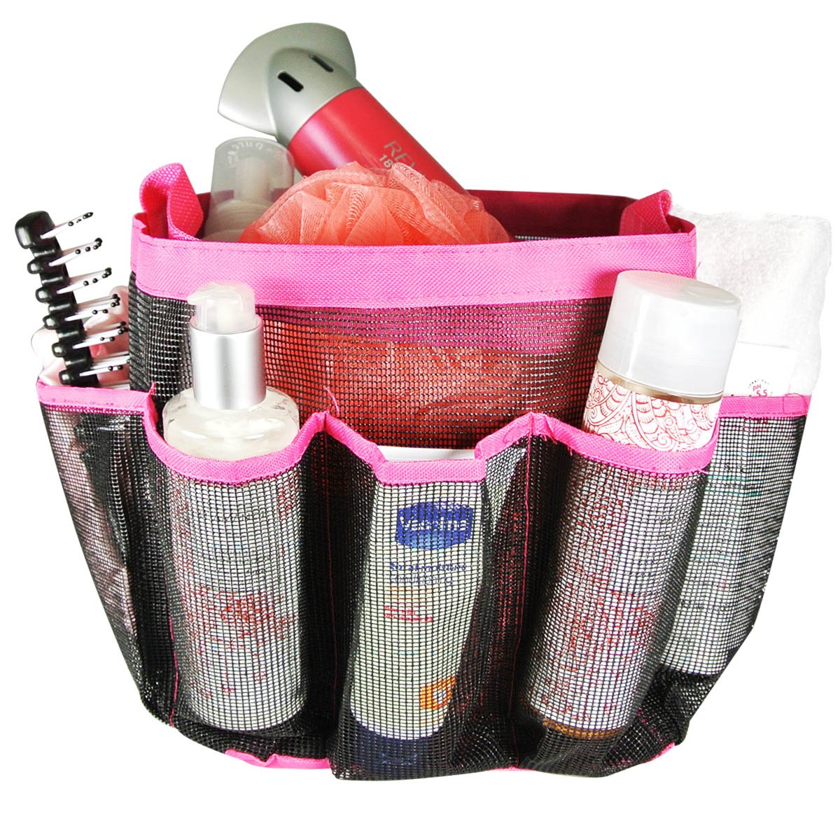 Allydrew Quick Dry Portable Mesh shower Caddy/Tote/Organizer, Pink