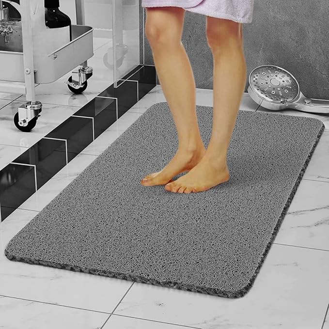 Idyfodol Loofah Shower Mat Non Slip Anti Mould 60x40 cm With Shower