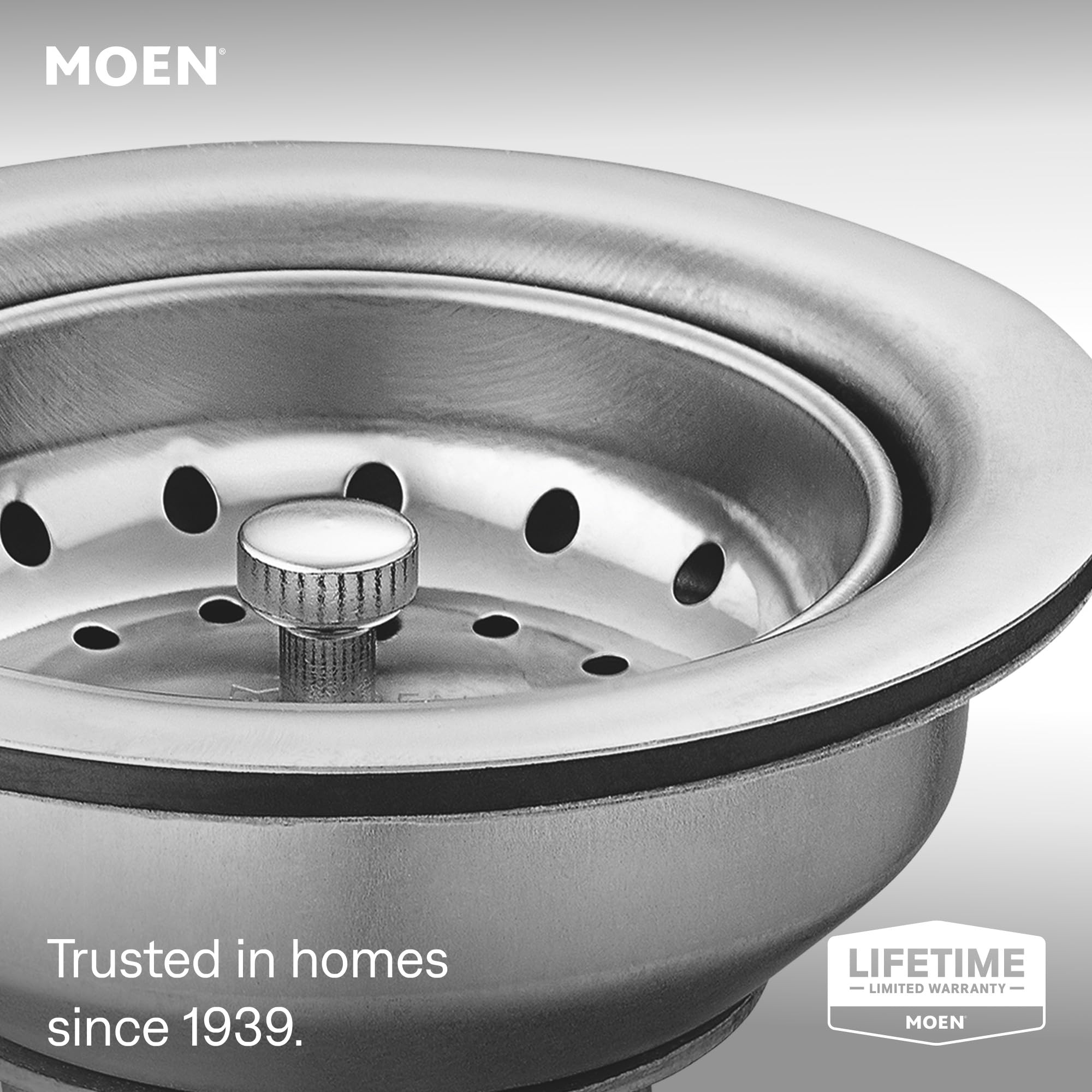 Moen Stainless Steel Sink Strainer Basket -2 Moen Stainless Steel Sink Strainer Basket -2