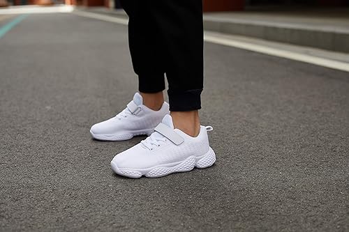 Miniatura 2 de Casbeam Tenis transpirables de malla para niños, ligeros, fáciles de caminar, con correa deportiva, para correr, para niños y niñas