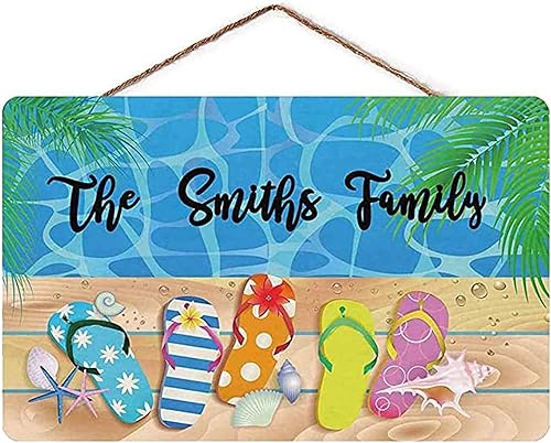 Personalizado Verano Playa Piscina Bienvenido Madera Placa Personalizada Decoración De Pared