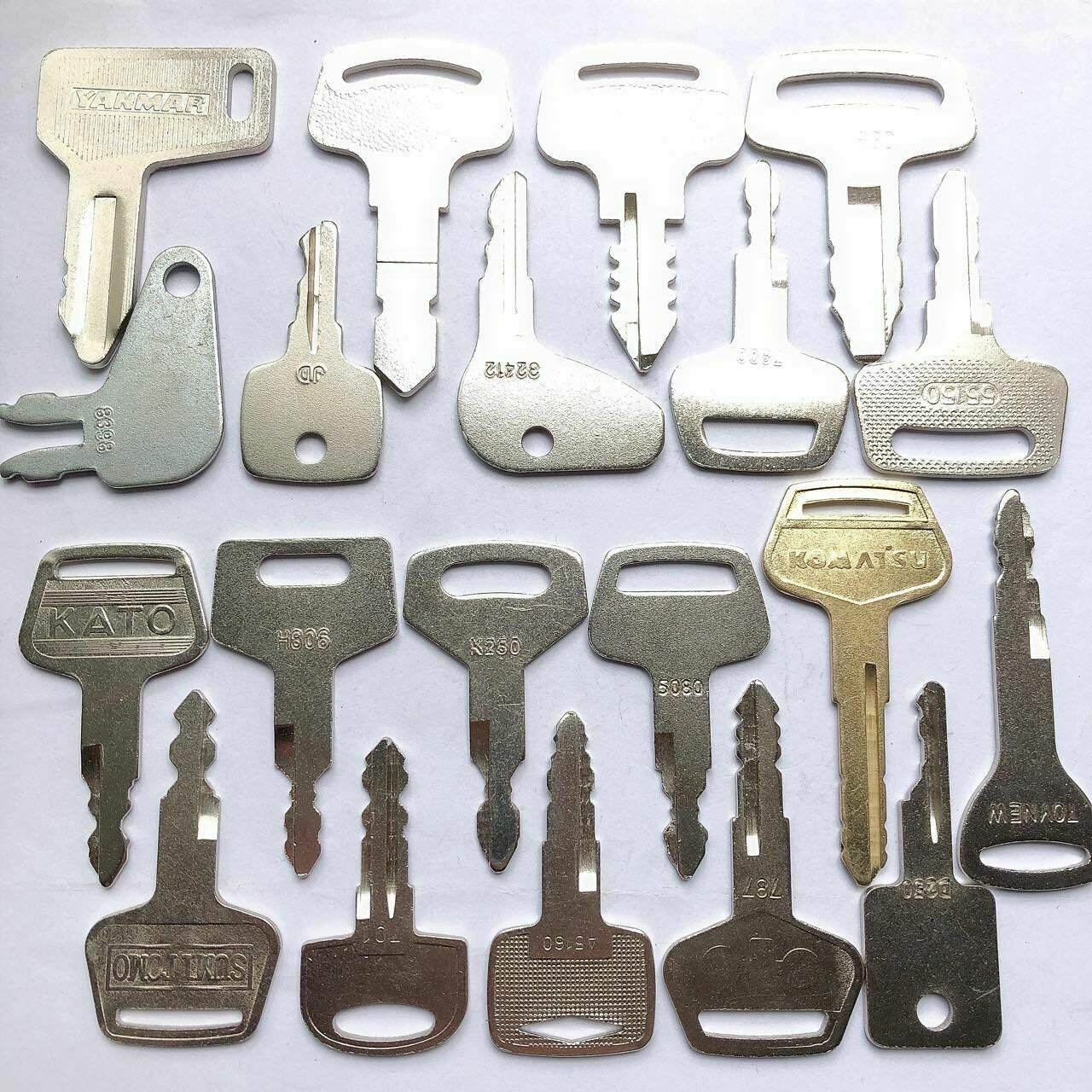 YASASHII 31 Heavy Construction Equipment Key Set Fits Cat, JD, Case, Komatsu, Hyster, Kubota, JCB, Bobcat, Daewoo, JLG, Toyota & More
