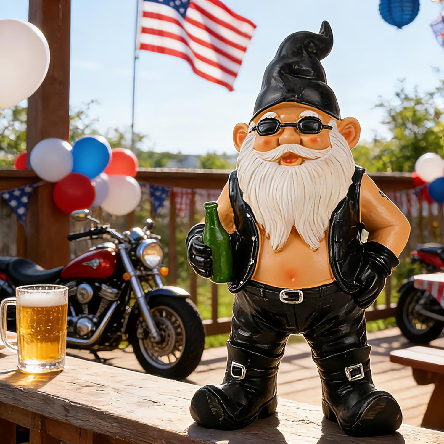 Teaeeno Funny Garden Gnomes Statues - Gnome Sculpture Decor, Gnome Gifts Figurines for Women, Best Gifts for Men, Lawn Ornaments for Yard