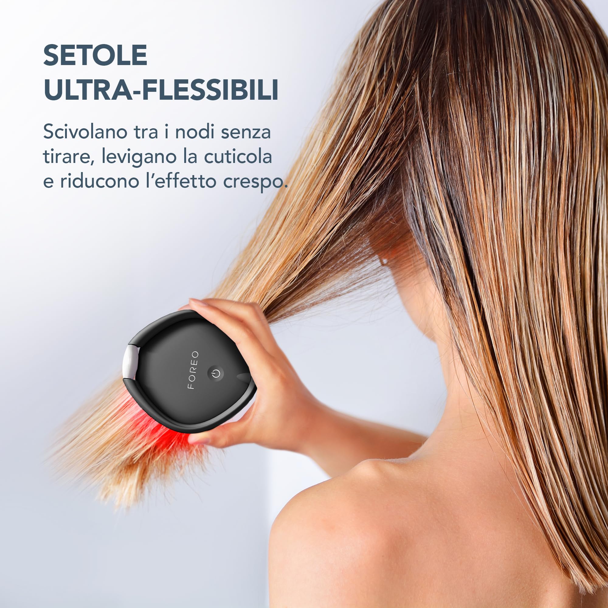 FOREO FLIP Play Spazzola LED avanzata - Crescita e cura capelli | spazzola LED, luce rossa, massaggiatore cuoio capelluto, crescita capelli, districante, anti-crespo, tutti i tipi di capelli