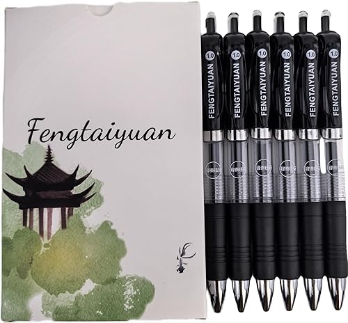Miniatura 10 de Fengtaiyuan ADP18, bolígrafos de gel retráctiles, 0.020 in, tinta negra, extrafinos, escritura suave, paquete de 18 (ADP18)
