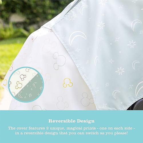Miniatura 4 de Disney Baby by J.L. Childress - Toldo reversible para asiento de automóvil infantil, sombra y funda de privacidad para bebé, unisex, multicolor