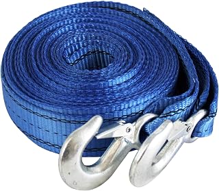 TEXALAN 4.5 Ton 2 Inches X30 Ft. Polyester Tow Strap Rope 2 Hooks 9000lb Towing Recovery