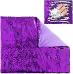 Weighted Lap Pad, 5lbs 18" x 22", Weighted Lap Blanket for Kids and adults, Easy to Maneuver Sequins, Good Gift for Kids, Teens and Adults (Blue and Silver)