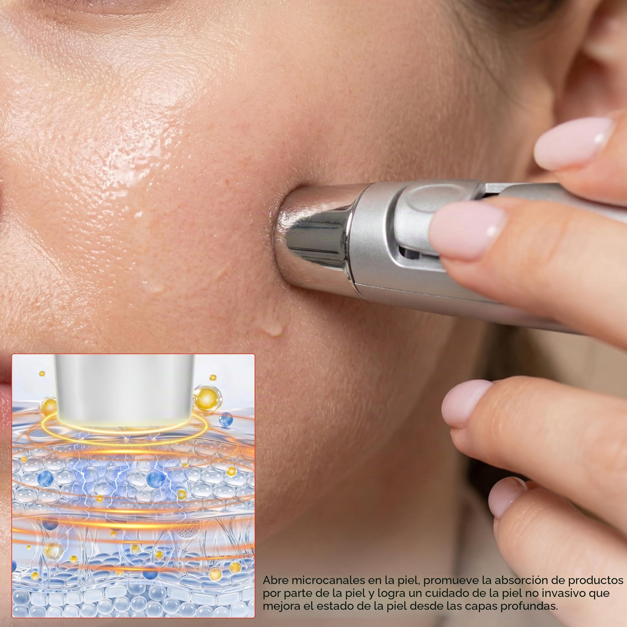 Elitzia ETF49E aguja libre de electroporación Mesoporation ion-importación de equipos de belleza facial blanqueamiento eliminación de arrugas y la hinchazón | Mesoporación, importación de iones, eliminación de arrugas, blanqueamiento e hidratación de la p